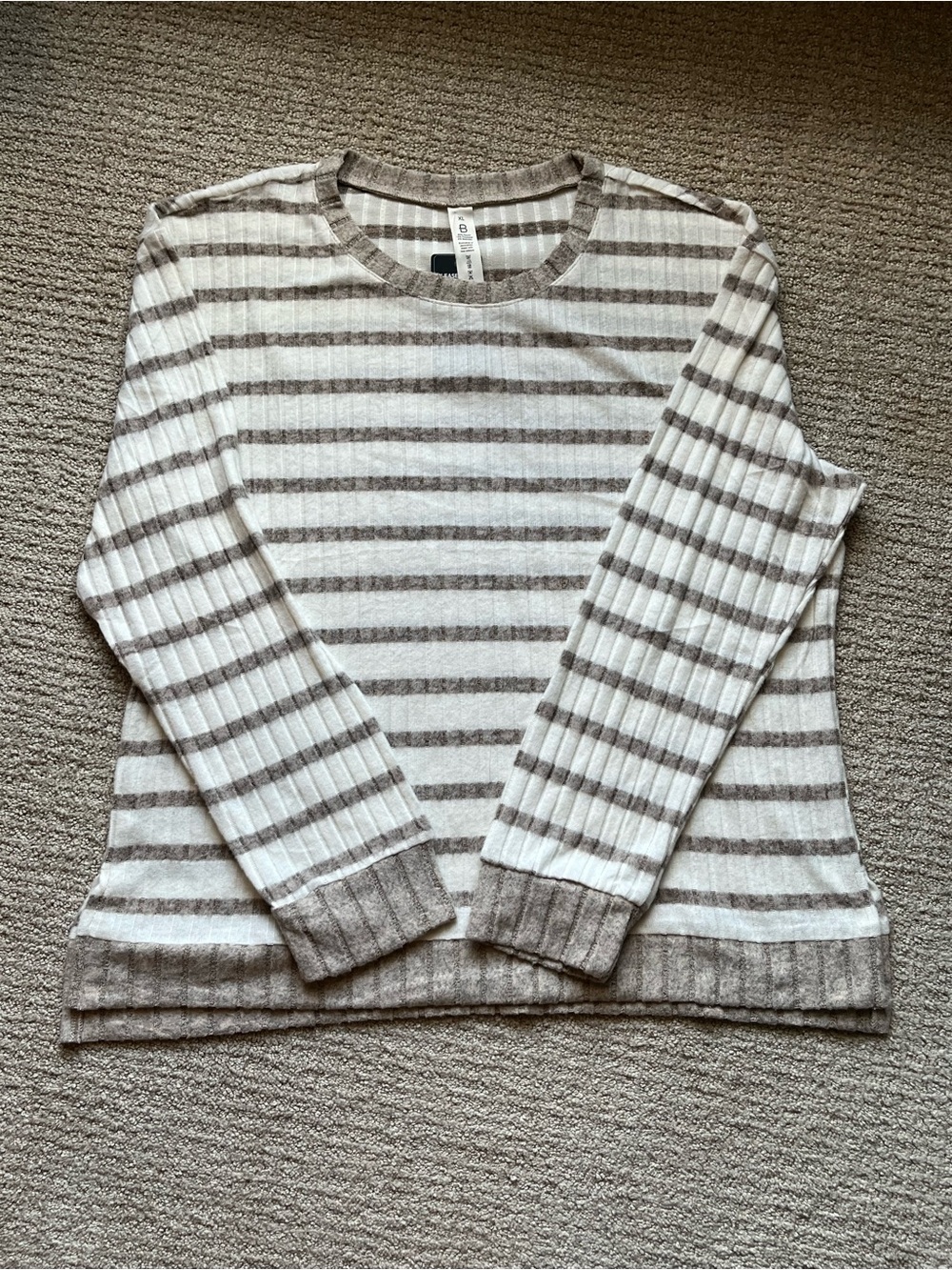 Blooming Jelly Striped Ribbed Long Sleeve Top XL NWT